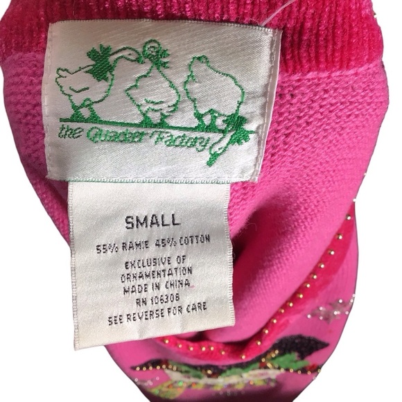 The Quacker Factory Christmas Sweater EUC Woman’s size Small - Picture 6 of 6